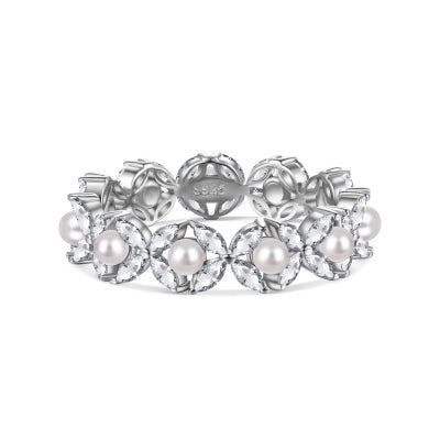 Vine Silver & Pearl Ring