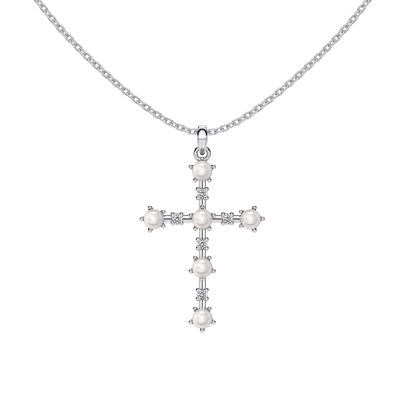 Pearl Cross Necklace