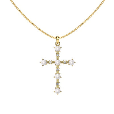 Pearl Cross Necklace