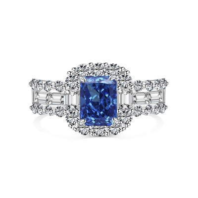Brilliant Blue Gem Ring