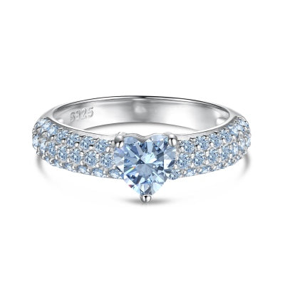 Brilliant Heart Thick Band Ring