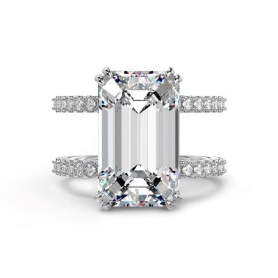 Large Emerald Cut Gem Ring