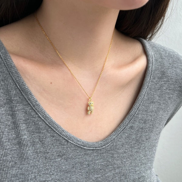 Teddy Bear Pendant Necklace