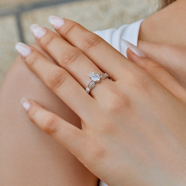 Sacred Heart Silver Ring