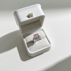 Extra Large Pink Gemstone Silver Ring