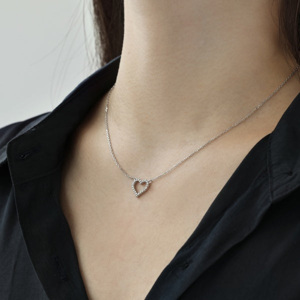 Open Heart Silver Jewelry Set