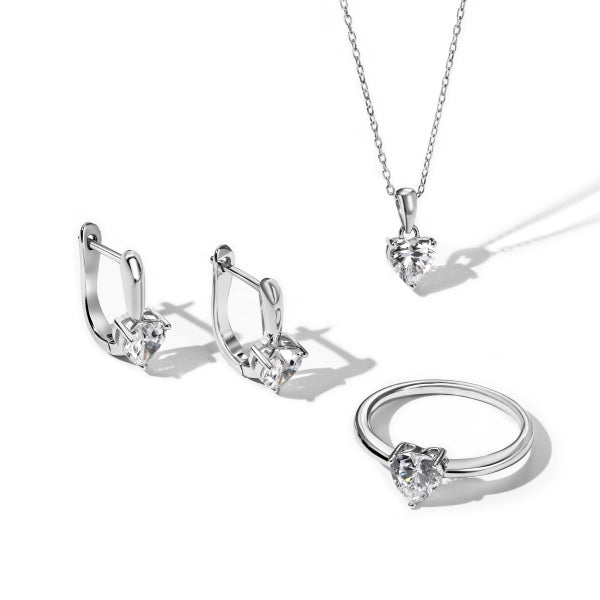 Heart Drop Jewelry Set