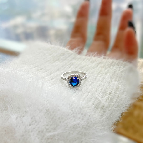 Blue Diamond Eternity Ring