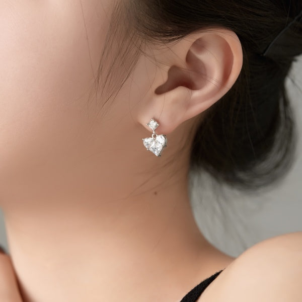Segmented Heart Earrings