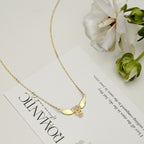 Dangling Ring Angelic Love Gold Necklace