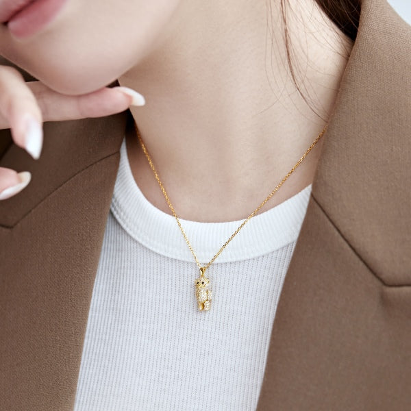 Teddy Bear Pendant Necklace