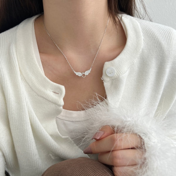 Angelic Ring Silver Necklace