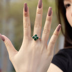 Shamrock Gem Silver Ring
