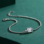 Pulsera de cadena con circonitas cuadradas