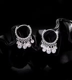 Pendientes de aro con borlas brillantes