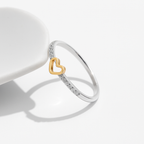 Anillo fino con corazón de amor
