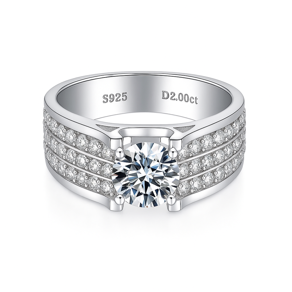 Brilliant Moissanite 2CT Ring