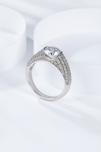 2CT Moissanite Statement Ring in 925 Silver