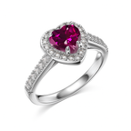 Heart-Cut Zirconia Ring