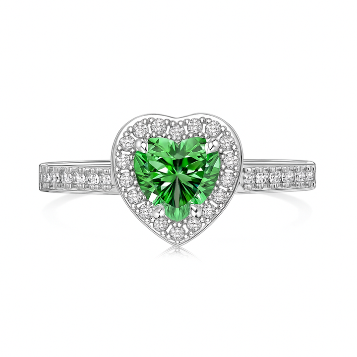 Heart-Cut Zirconia Ring