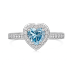 Heart-Cut Zirconia Ring