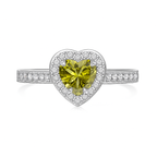 Heart-Cut Zirconia Ring