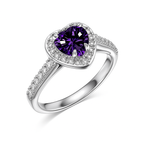 Heart-Cut Zirconia Ring