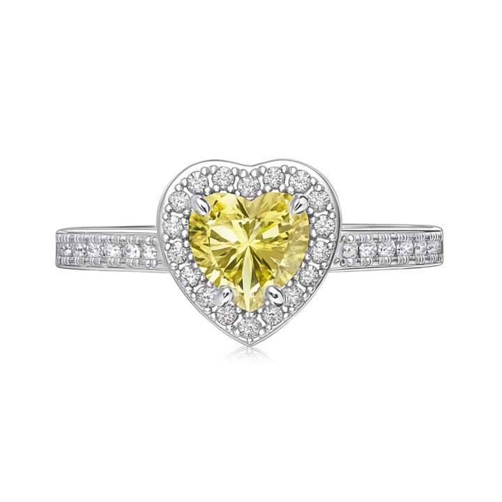Heart-Cut Zirconia Ring