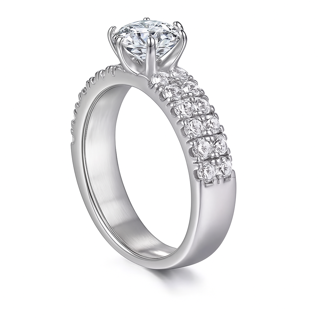 Classic Zirconia Engagement Ring