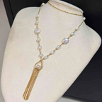 Women's Baroque Pearl Sweater Chain