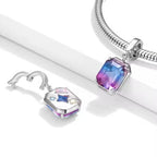 Colgante cuadrado con circonita de fantasía