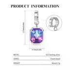 Colgante cuadrado con circonita de fantasía