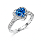 Heart-Cut Zirconia Ring