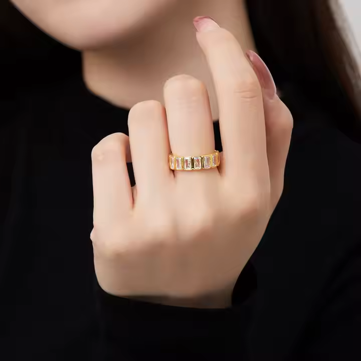 Rectagular & Oval Eternity Band