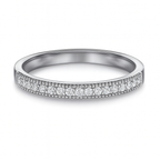 Square Two in One Combination Zircon Ring Set