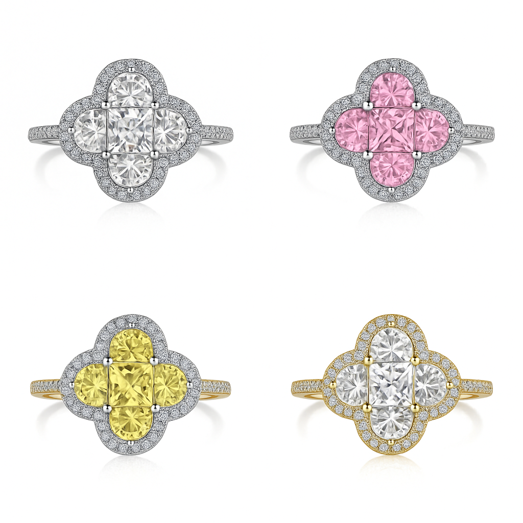 Floral Cluster Zirconia Ring