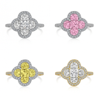 Floral Cluster Zirconia Ring