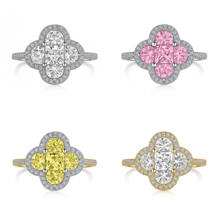 Floral Cluster Zirconia Ring