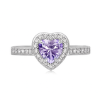 Heart-Cut Zirconia Ring