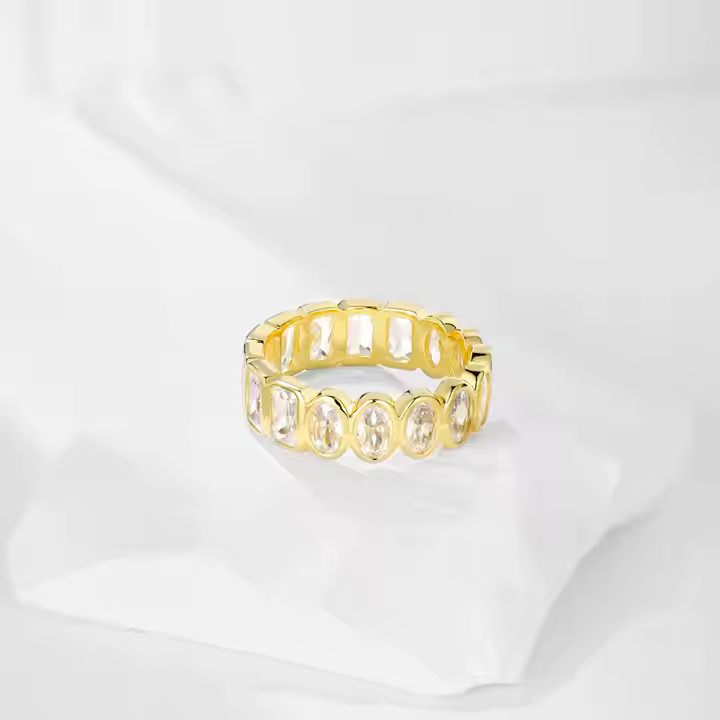 Rectagular & Oval Eternity Band