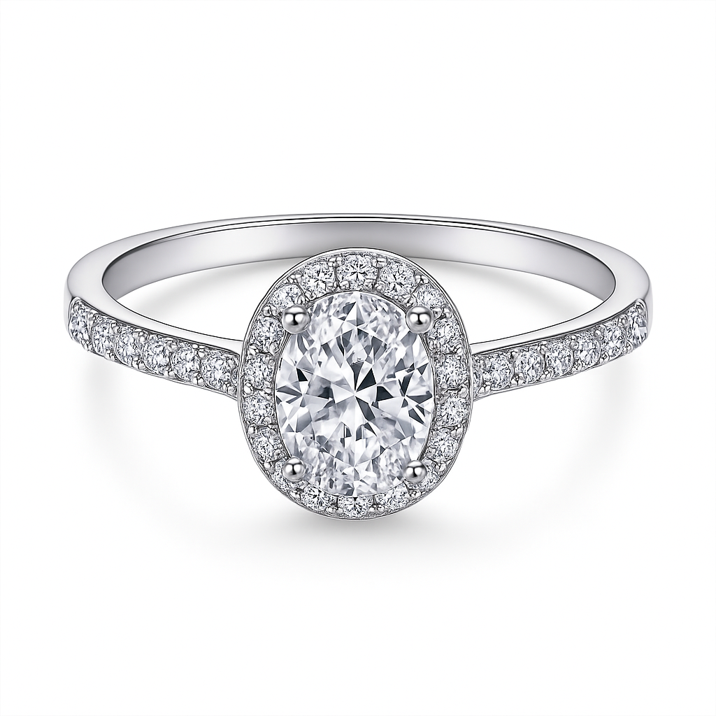 Radiant Halo Stackable Zirconia Ring Set