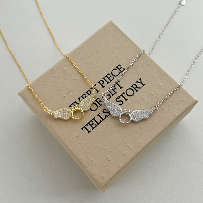 Angelic Ring Silver Necklace
