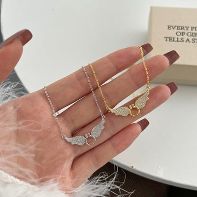 Angelic Ring Silver Necklace