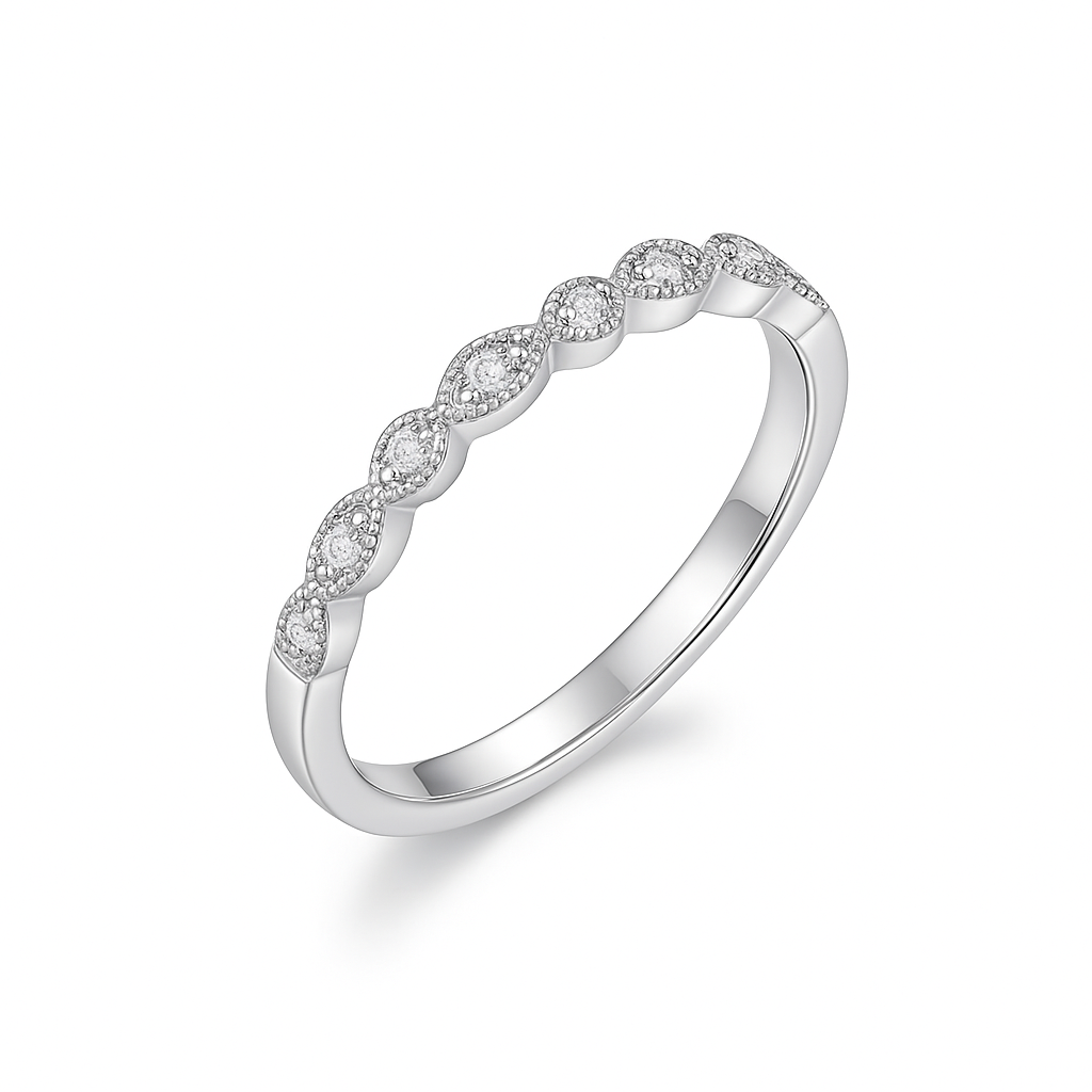 Radiant Halo Stackable Zirconia Ring Set