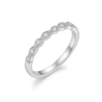 Radiant Halo Stackable Zirconia Ring Set