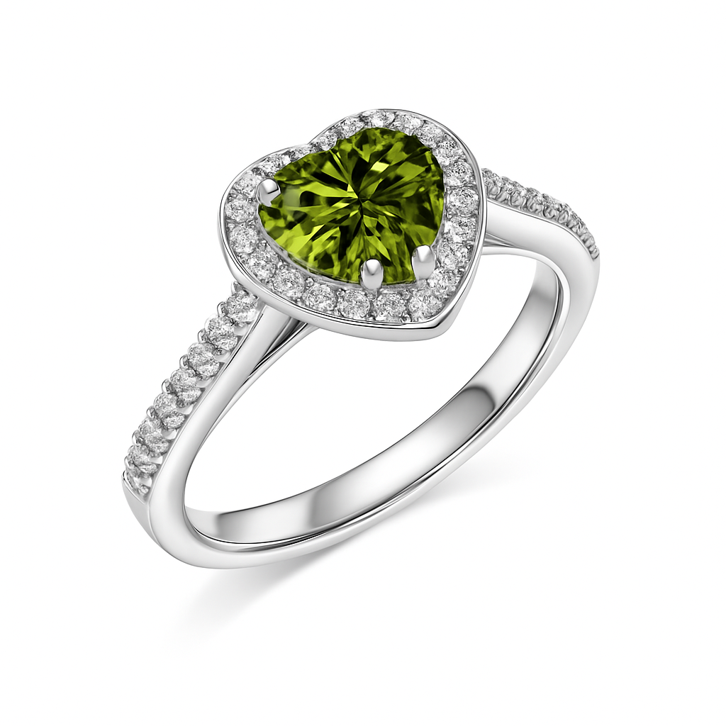 Heart-Cut Zirconia Ring