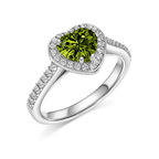 Heart-Cut Zirconia Ring